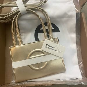 Telfar Gold small authentic
